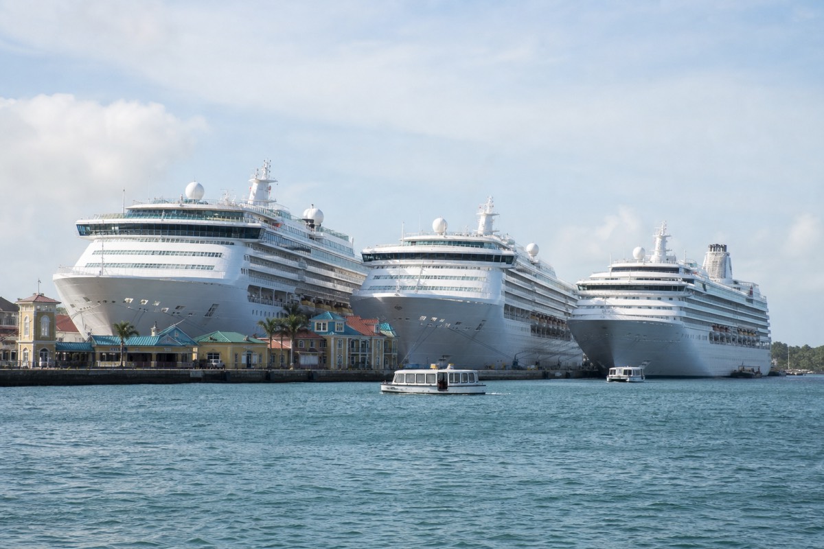Ships alongside at the Nassau cruise port