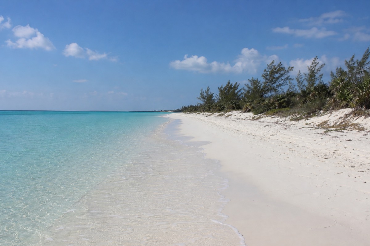 The beach on Rose Island, a short boat run from Nassau